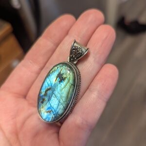 Elegant Blue and Silver Pendant